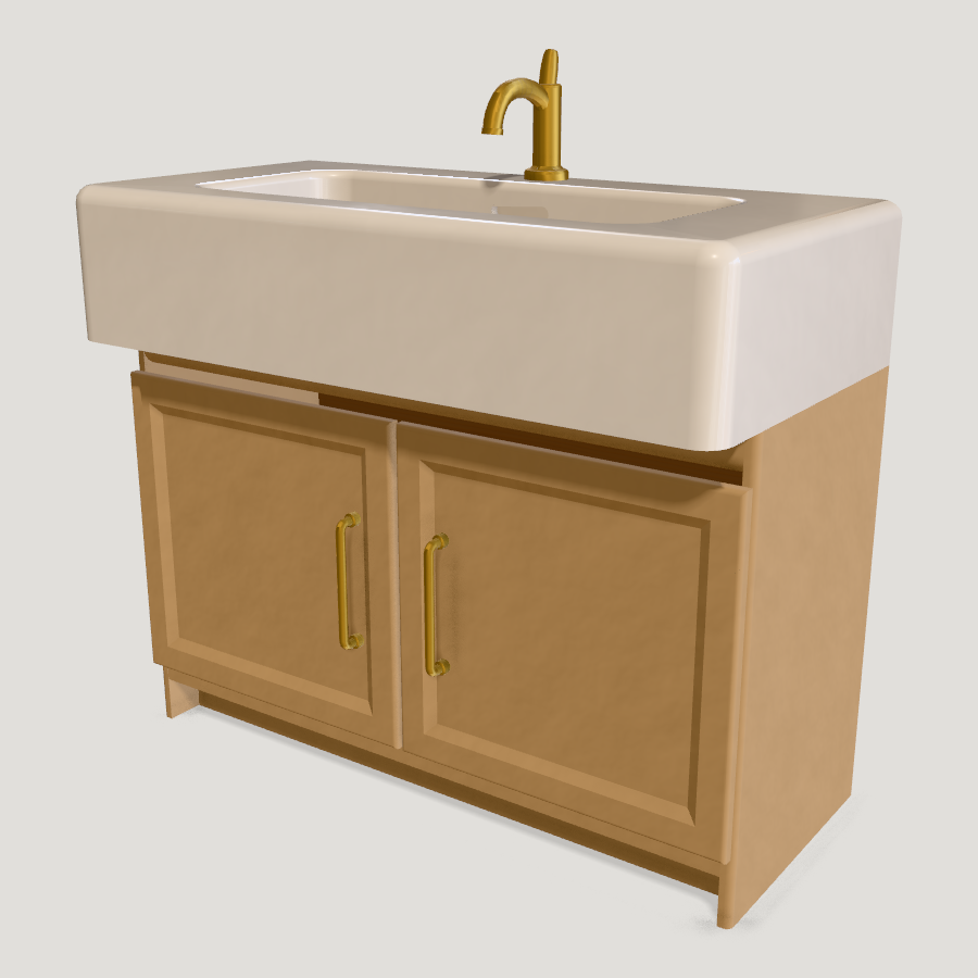 Vanity Basin Unit HD 3D model
