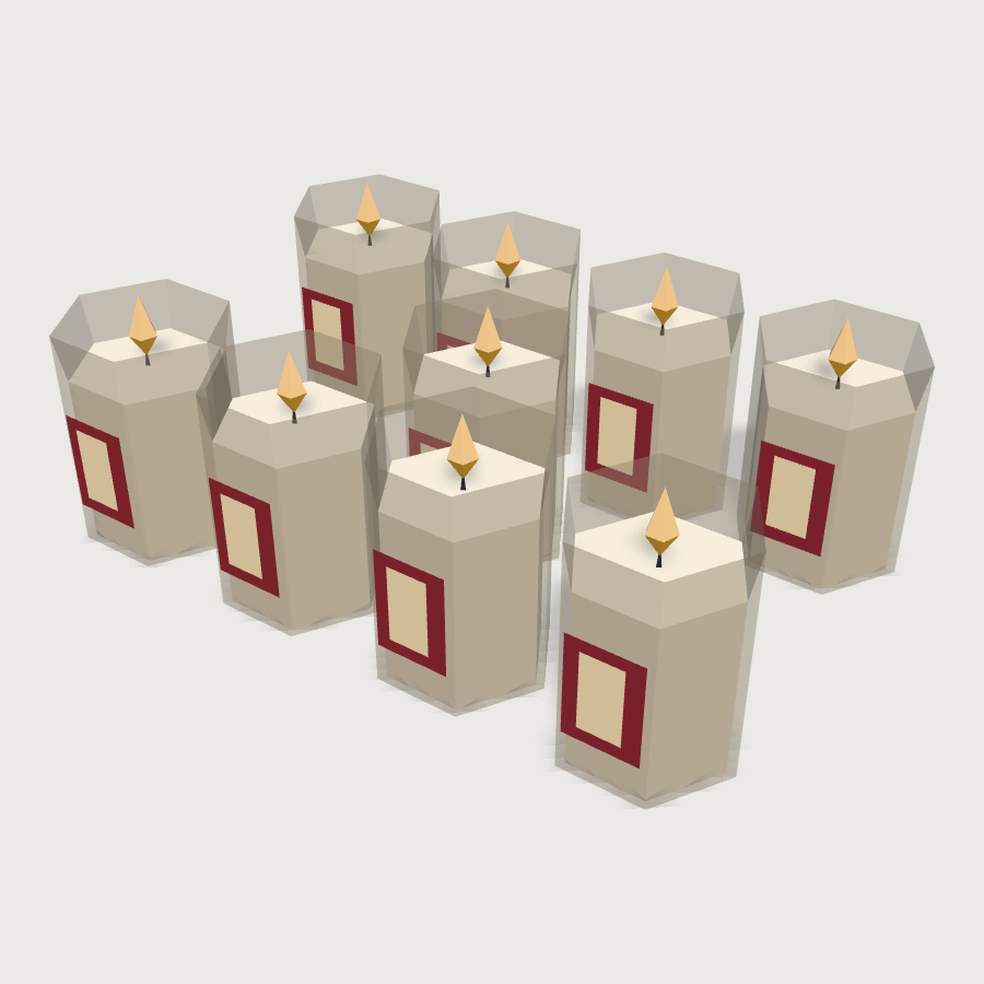 Veladoras low-poly 3D model