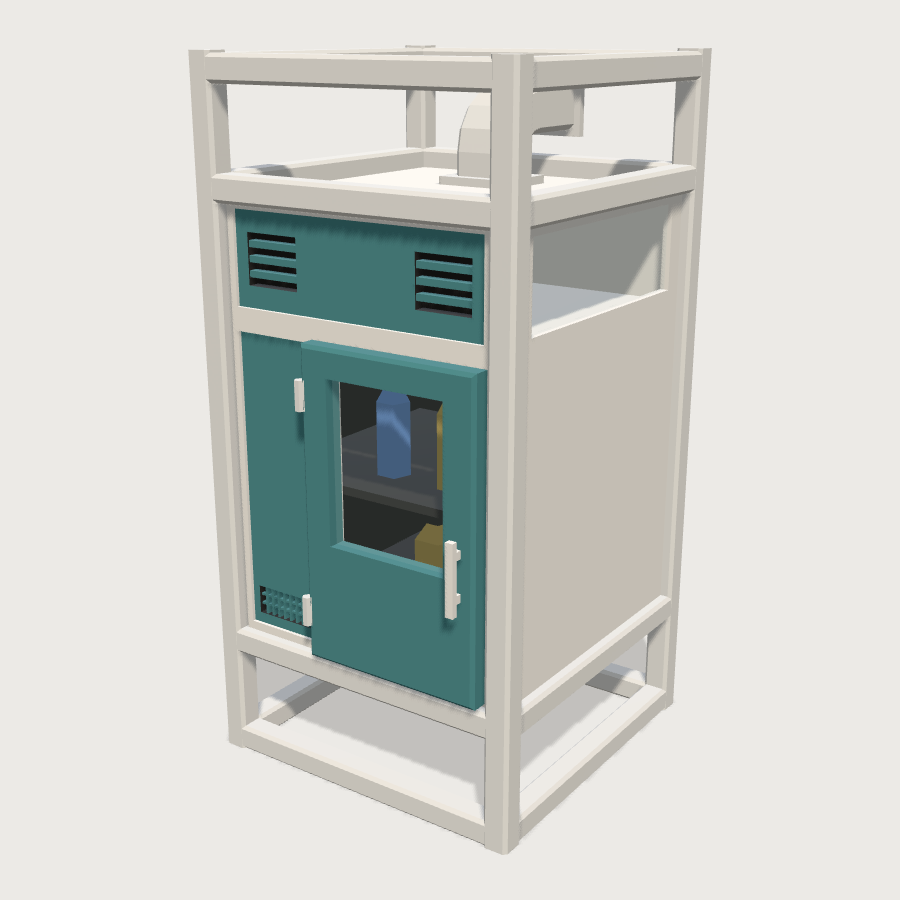 Vented Chemical Storage Cabinet low-poly 3D model