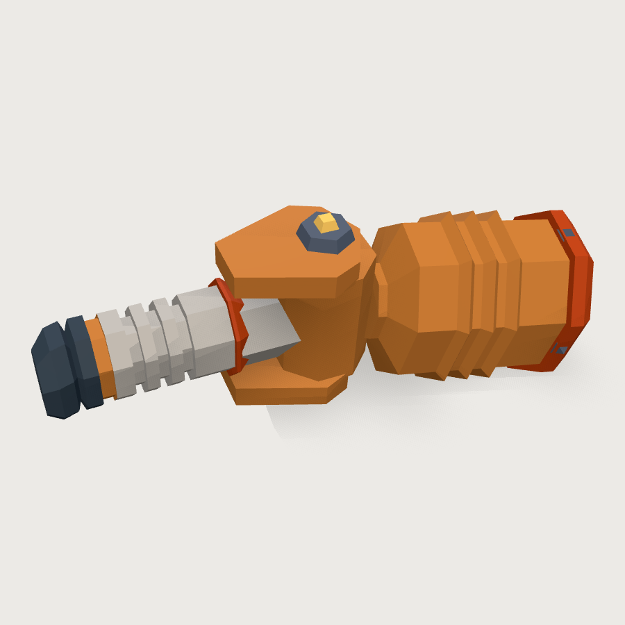 Hydraulic Thumb low-poly 3D model