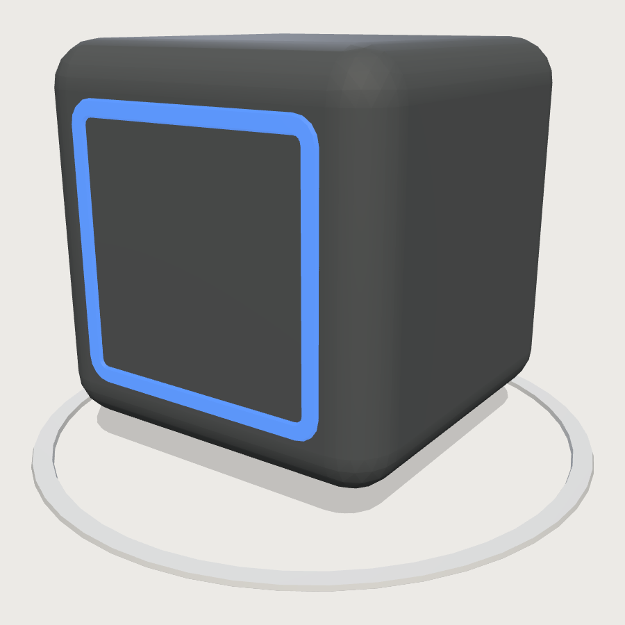 View Cube low-poly 3D model