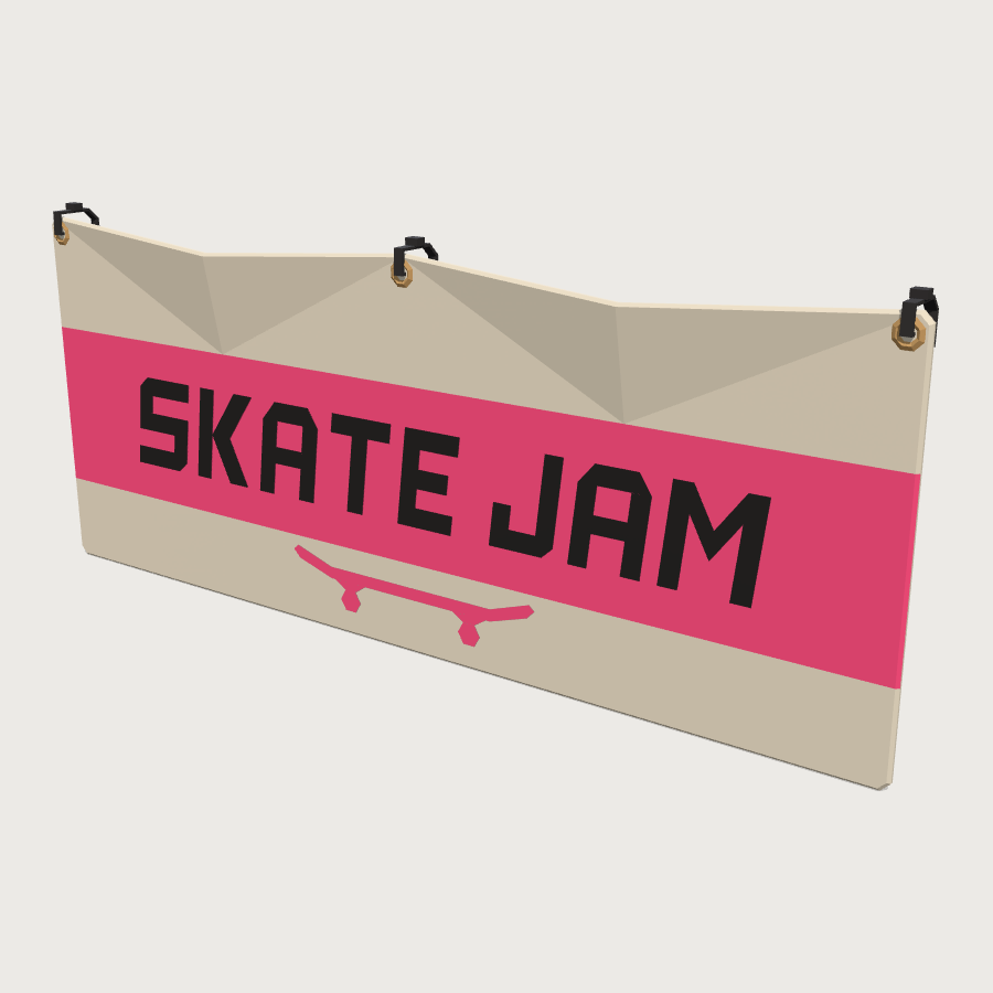 Vinyl Event Banner low-poly 3D model