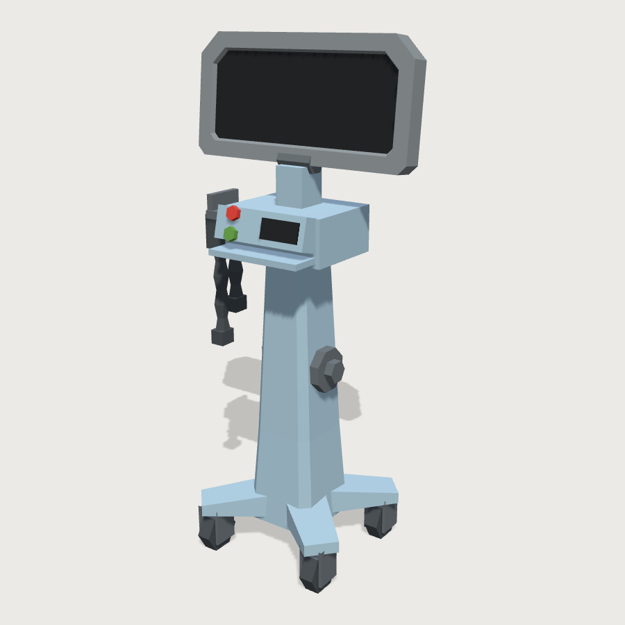 Vital Signs Monitor low-poly 3D model