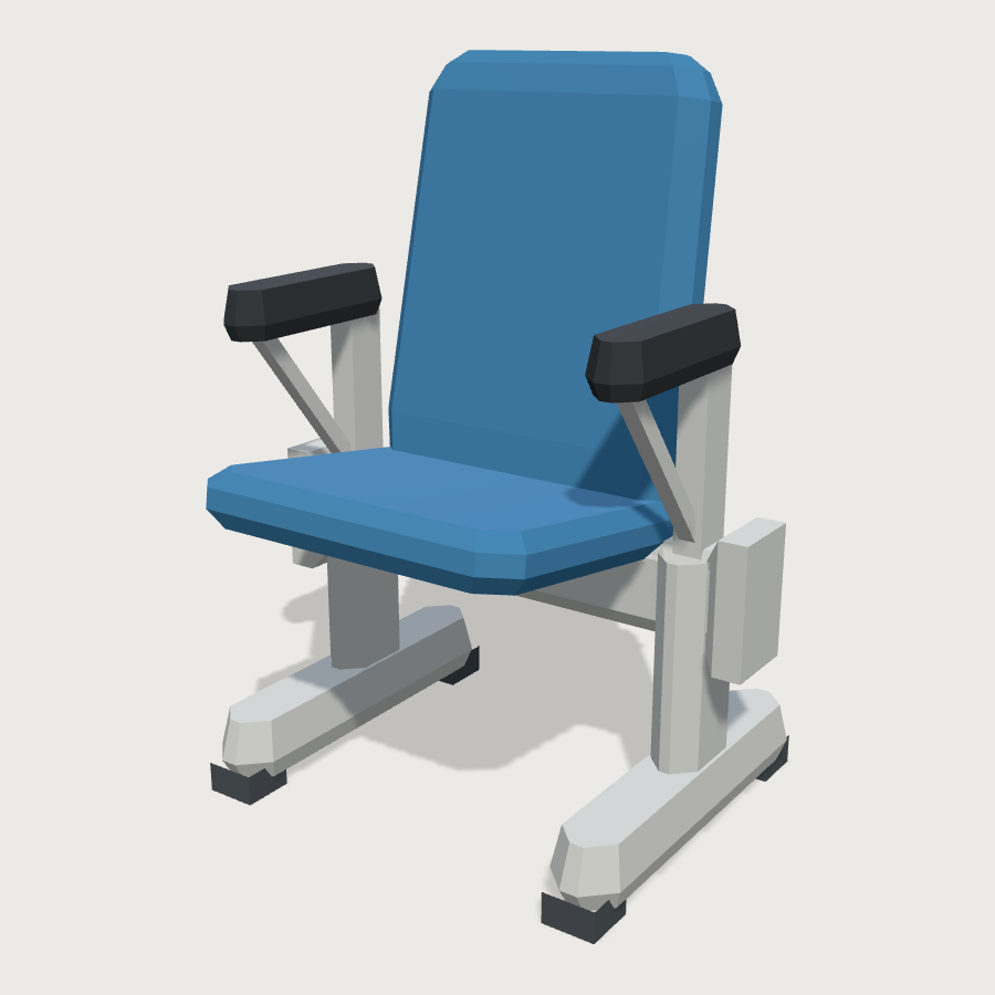 Waiting Room Chair low-poly 3D model