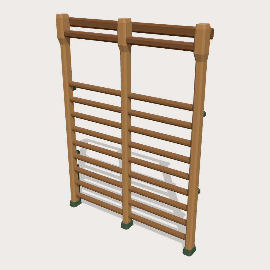 Wall Bars low-poly 3D model
