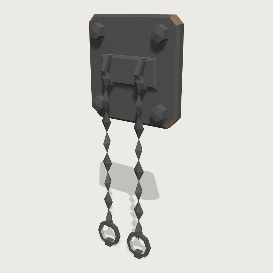 Wall Manacle Fitting low-poly 3D model
