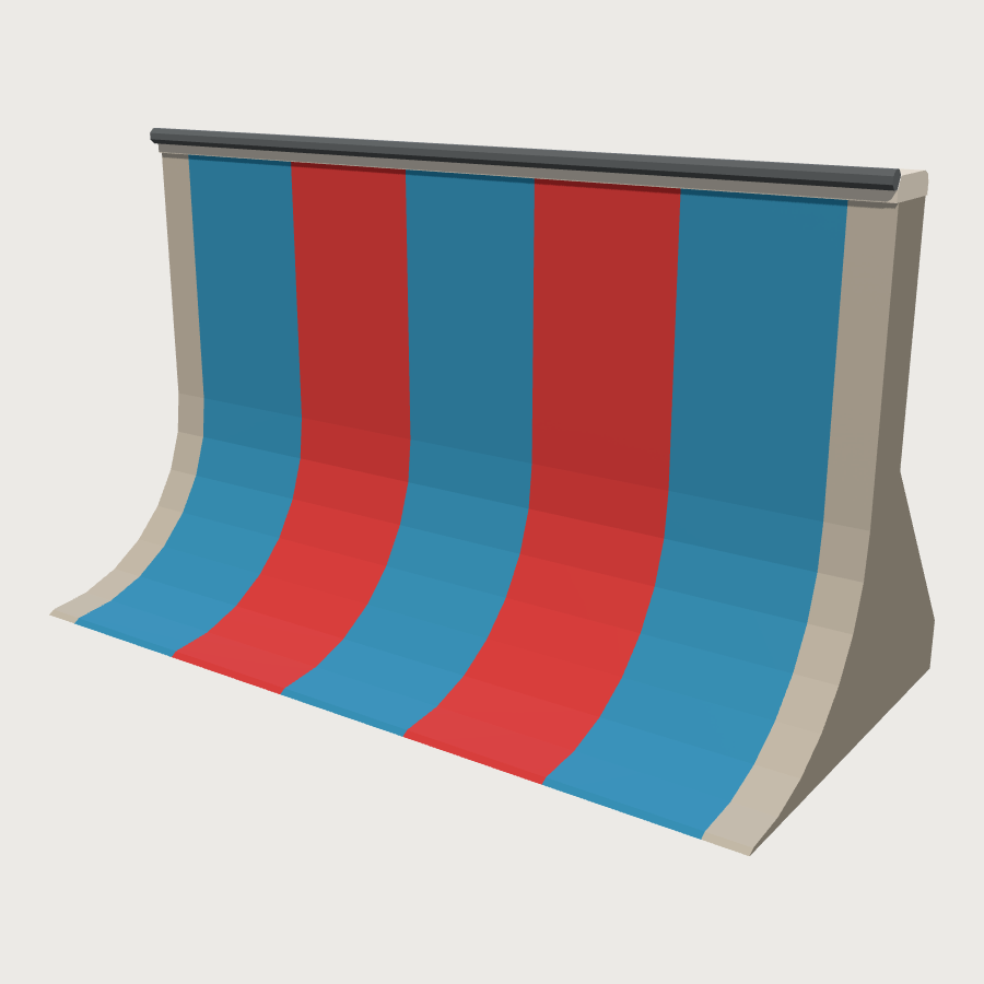 Wallride Wall low-poly 3D model