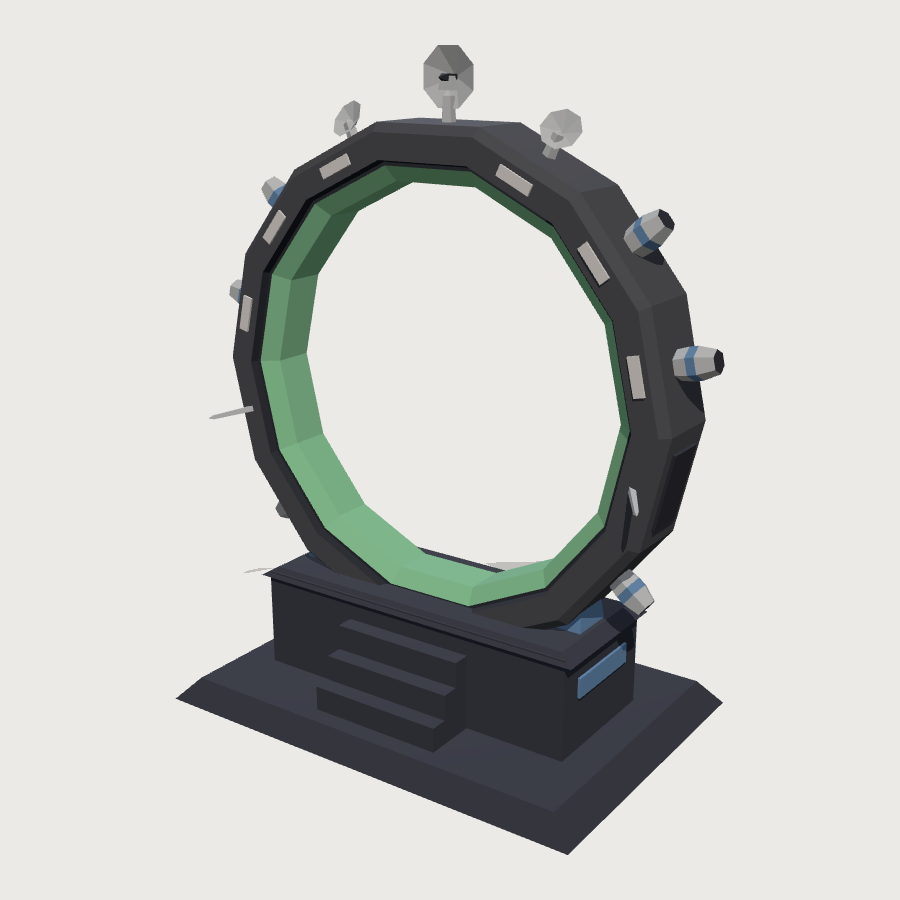 Warp Gate low-poly 3D model