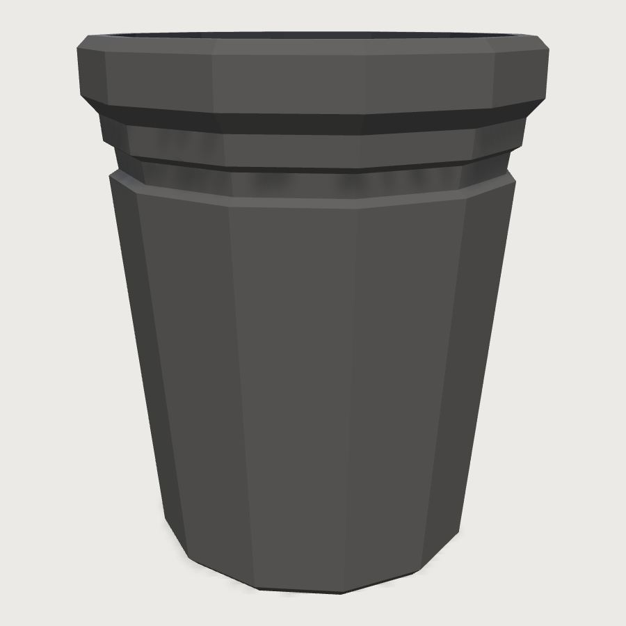 Wastepaper Bin low-poly 3D model