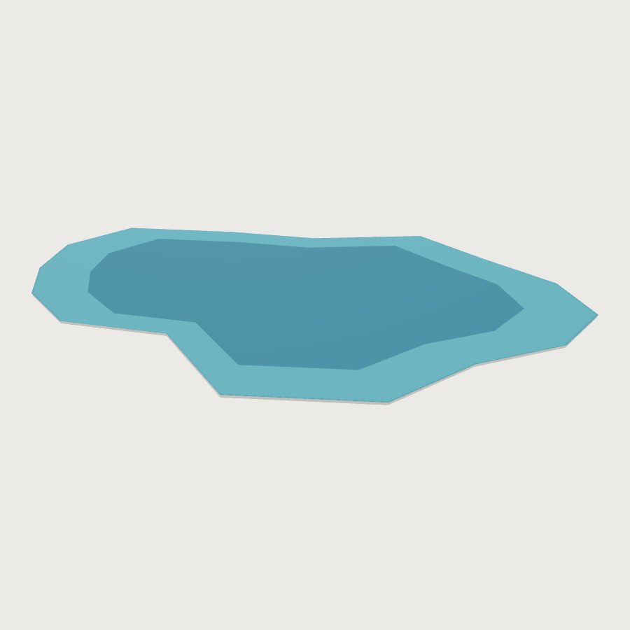 Water Blob low-poly 3D model
