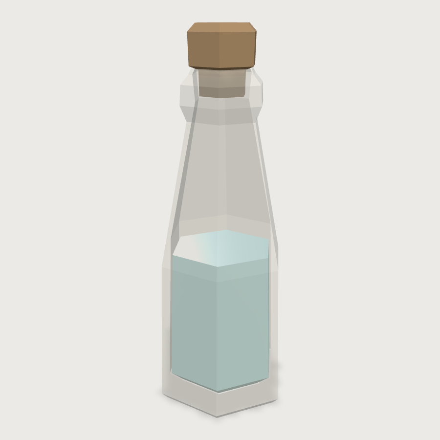Water Carafe low-poly 3D model