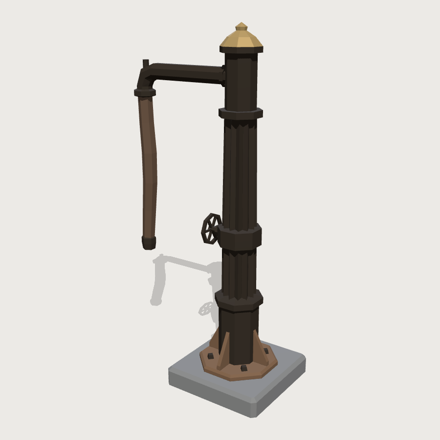 Water Crane low-poly 3D model