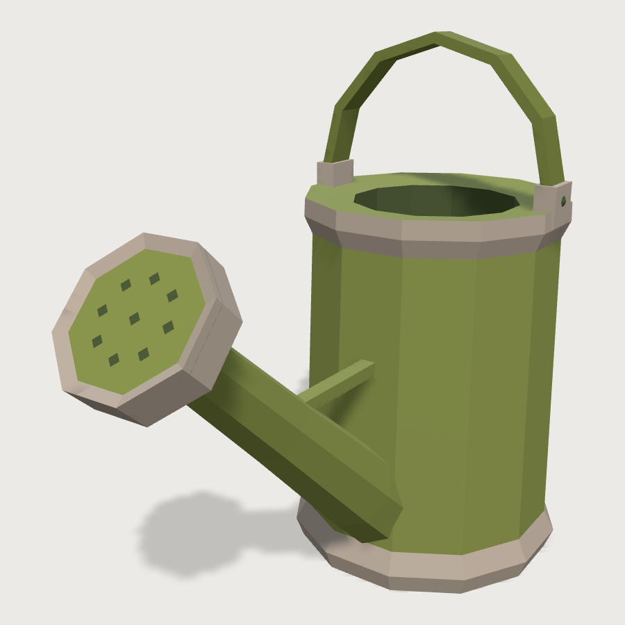 Watering Can low-poly 3D model