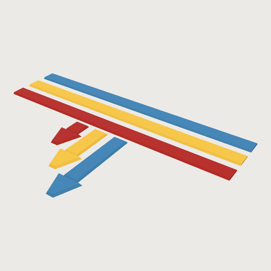 Wayfinding Stripe Decal low-poly 3D model
