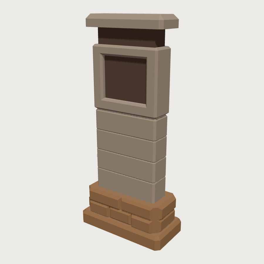 Wayfinding Totem (Decal) low-poly 3D model