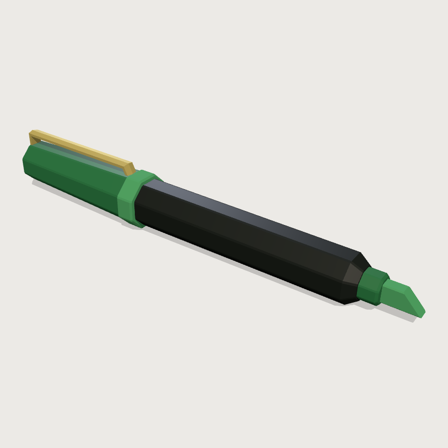Wet-Erase Marker low-poly 3D model