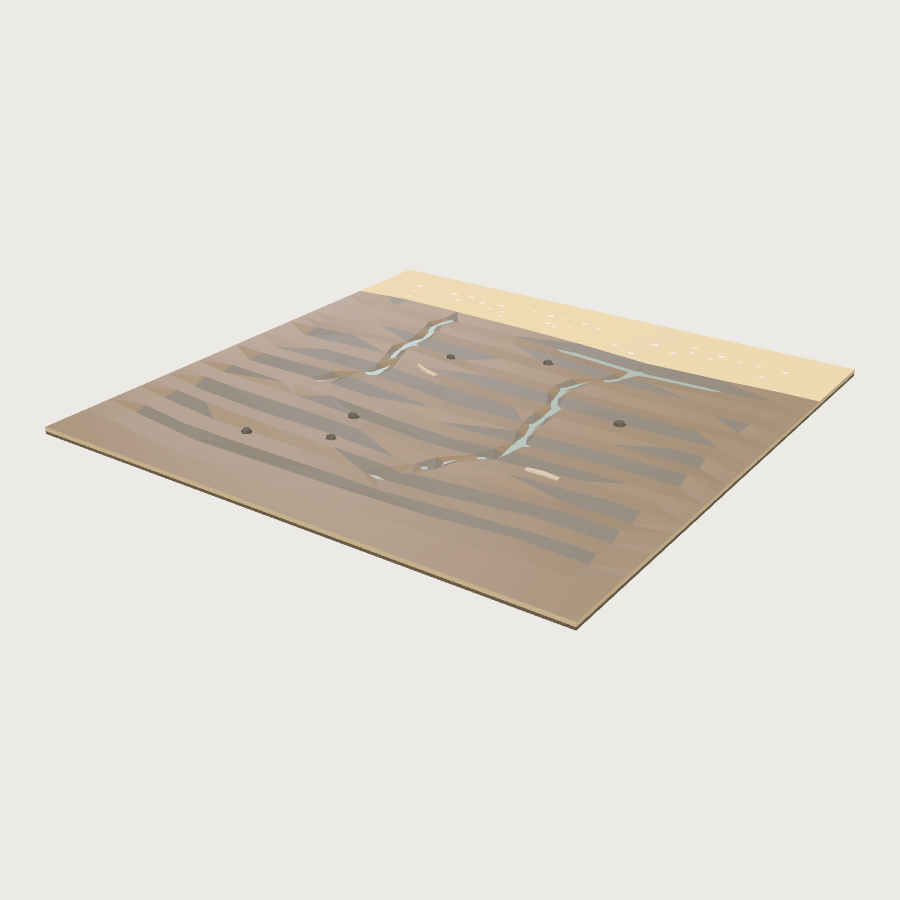 Wet Packed Sand Tile low-poly 3D model