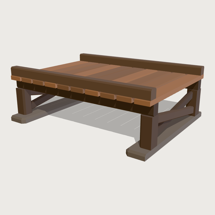 Wetland Boardwalk Run low-poly 3D model