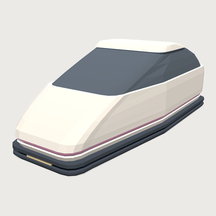 Hover City Coupe low-poly 3D model