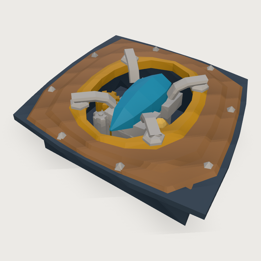 Whimsical Energy Crystal Mount low-poly 3D model
