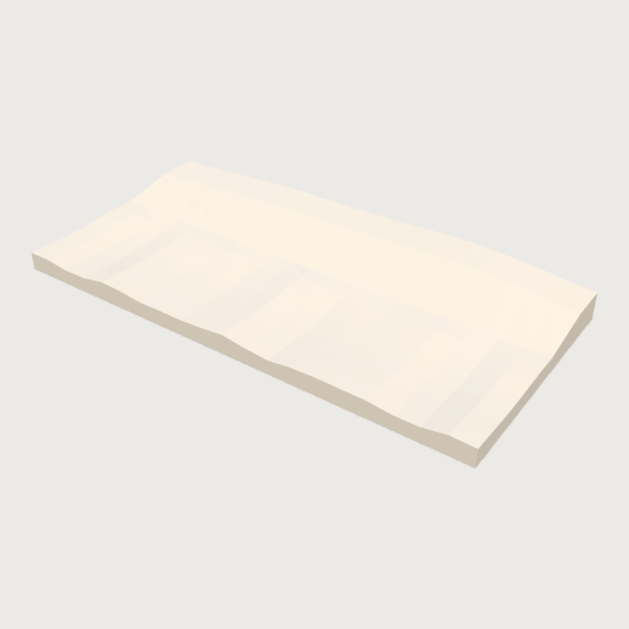 White Sand Bed Insert low-poly 3D model