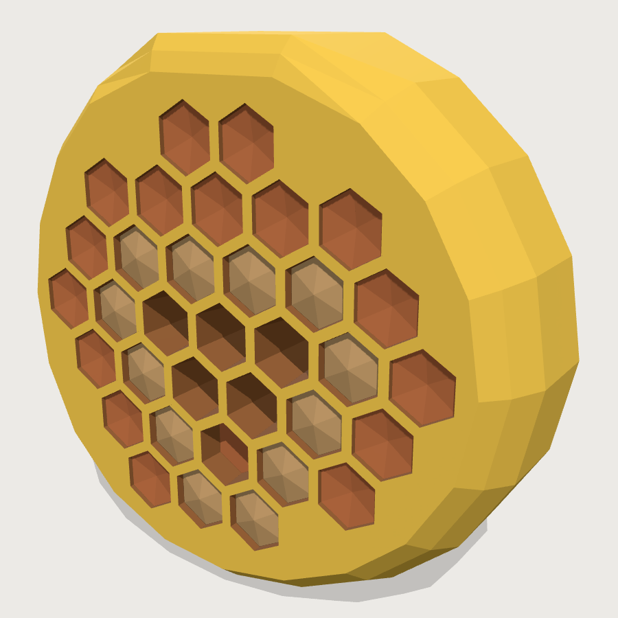 Wild Honeycomb Panel low-poly 3D model