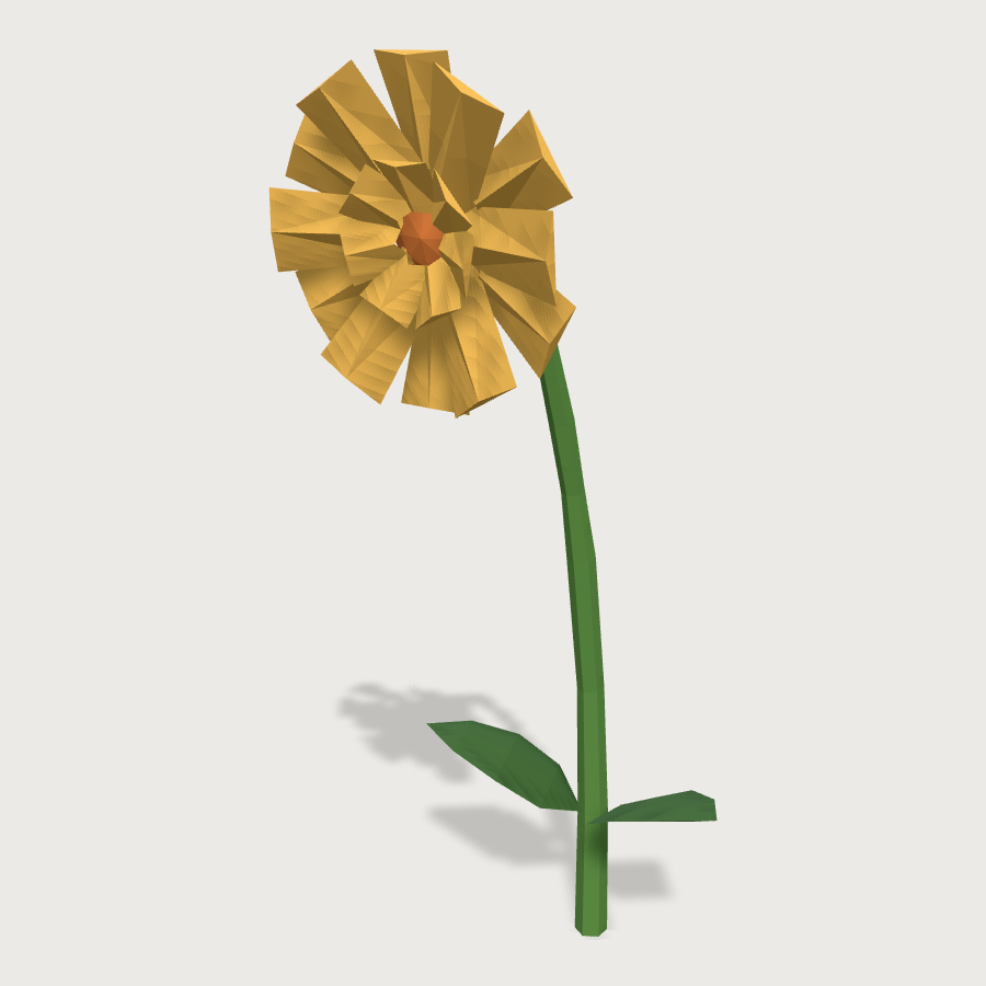 Wildflower low-poly 3D model