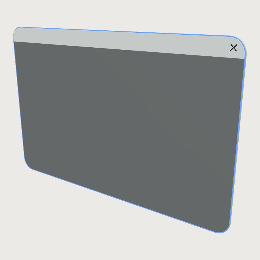 Window Panel low-poly 3D model