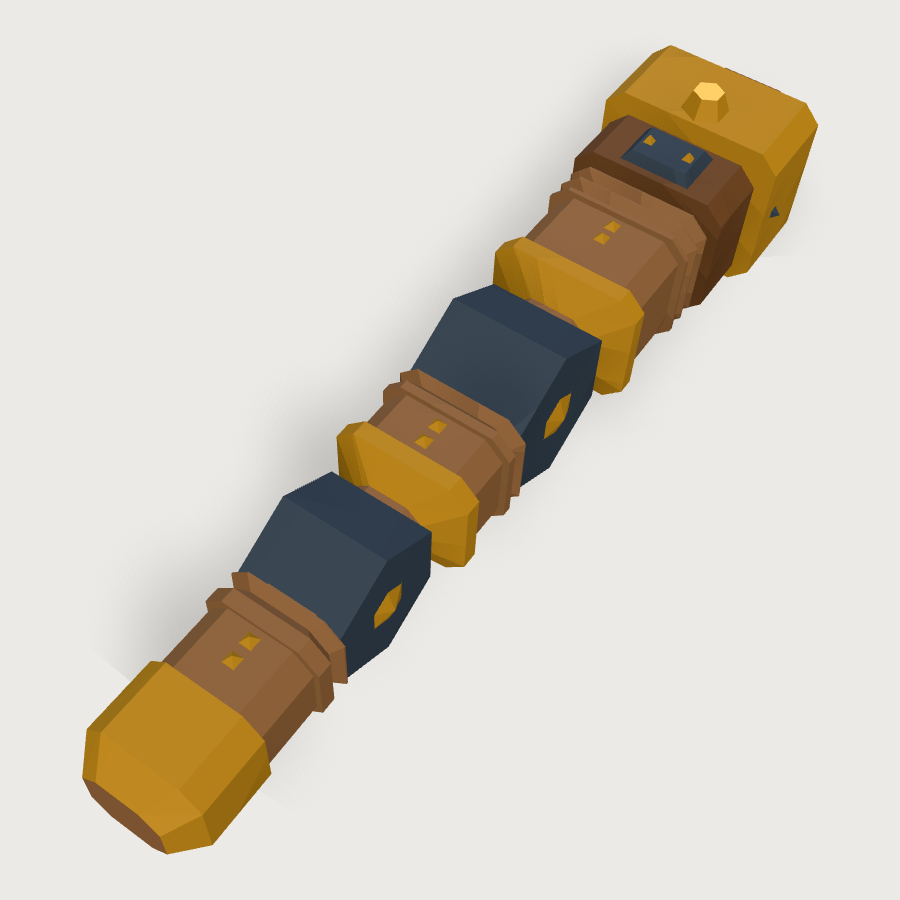 Wooden Prosthetic Finger low-poly 3D model