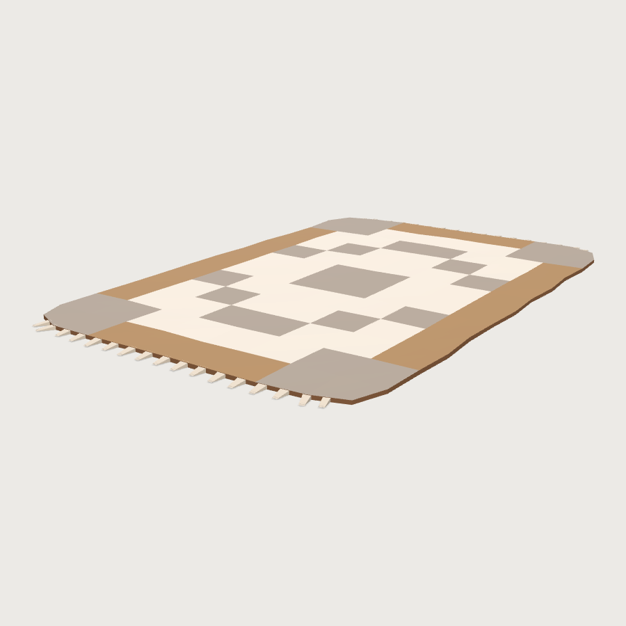 Wool Rug low-poly 3D model