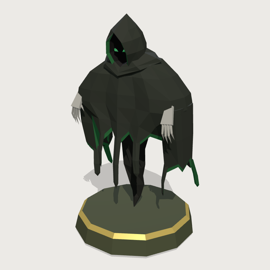 Wraith Miniature low-poly 3D model