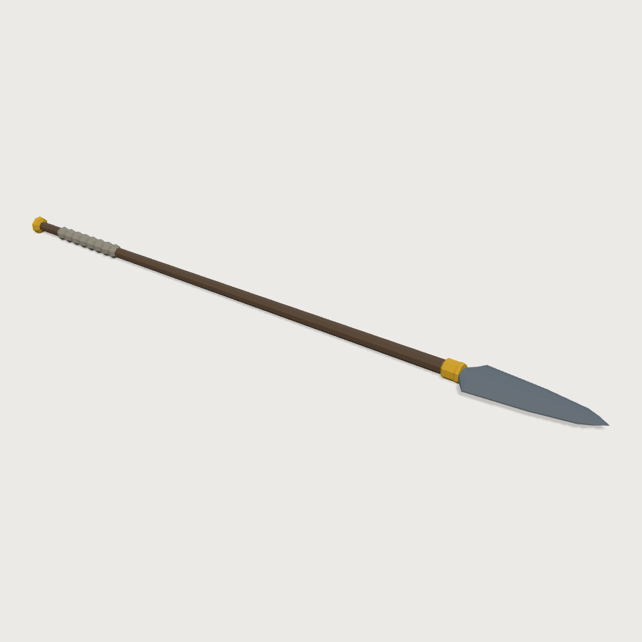 Yari Spear low-poly 3D model
