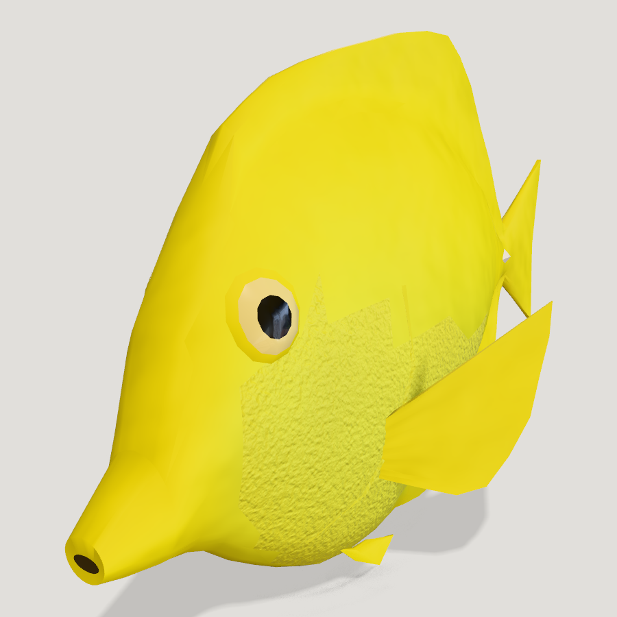 Yellow tang HD 3D model