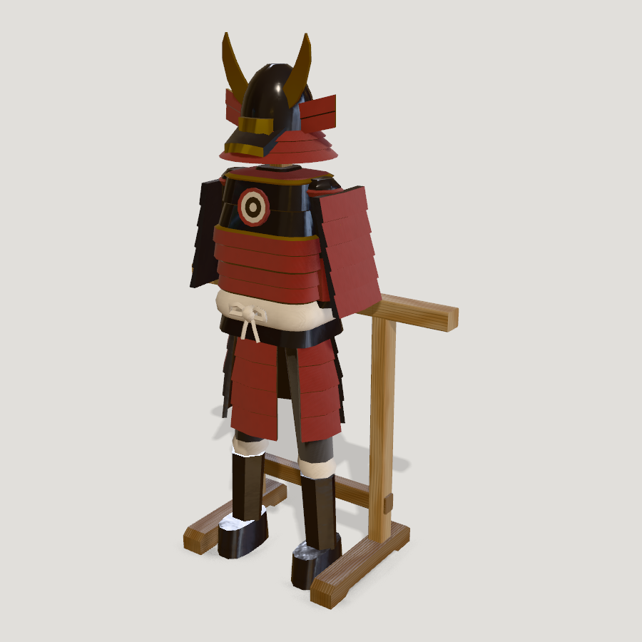 Yoroi Armour Stand HD 3D model