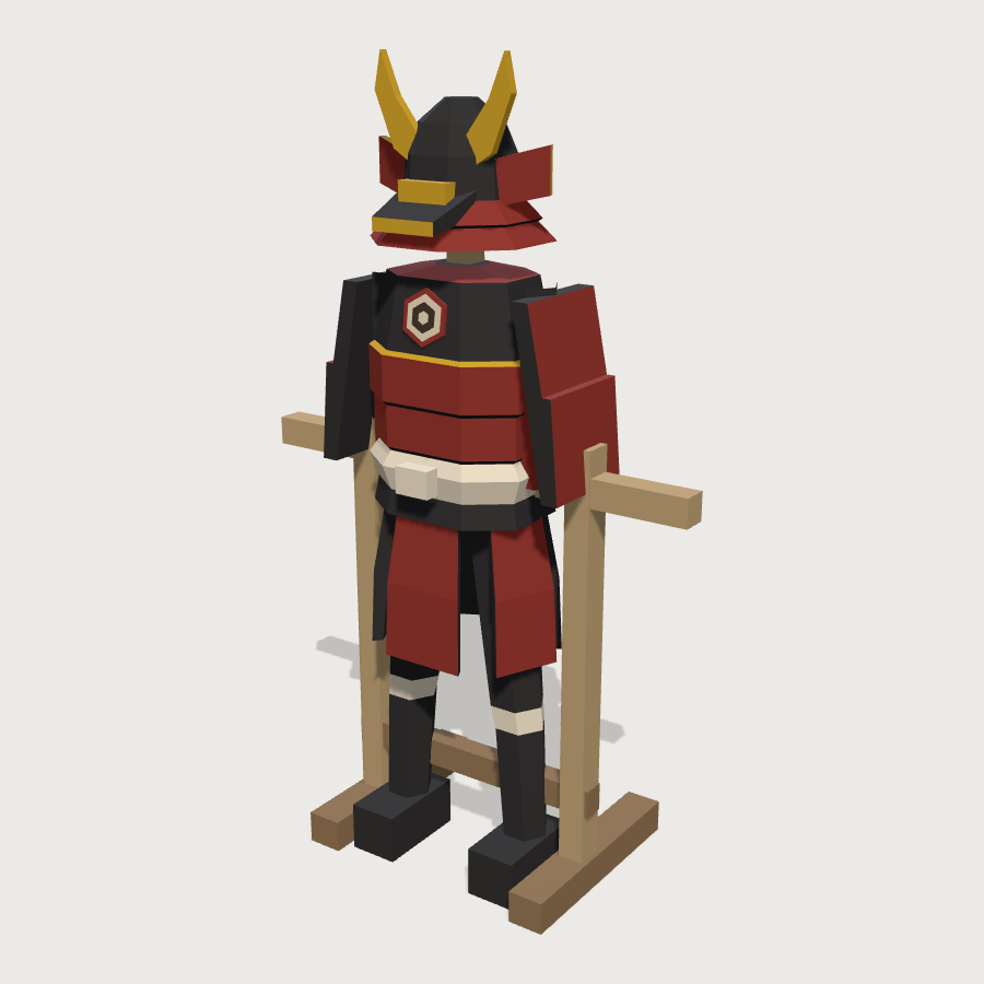 Yoroi Armour Stand low-poly 3D model