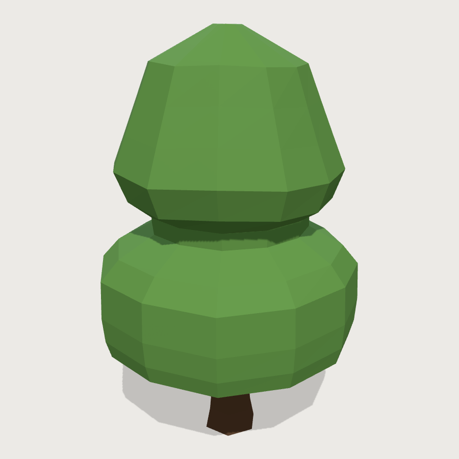 Young Pine low-poly 3D model