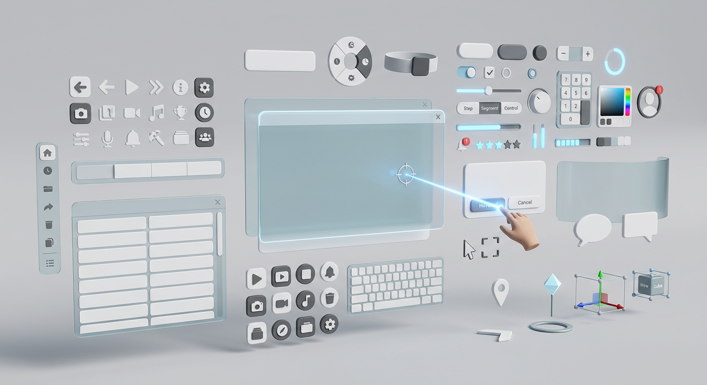 3D UI kit low-poly 3D kit