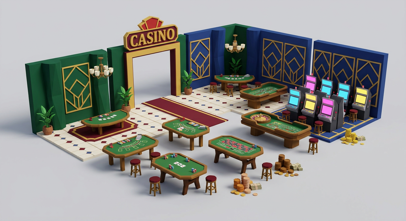Hotel Casino kit low-poly 3D kit