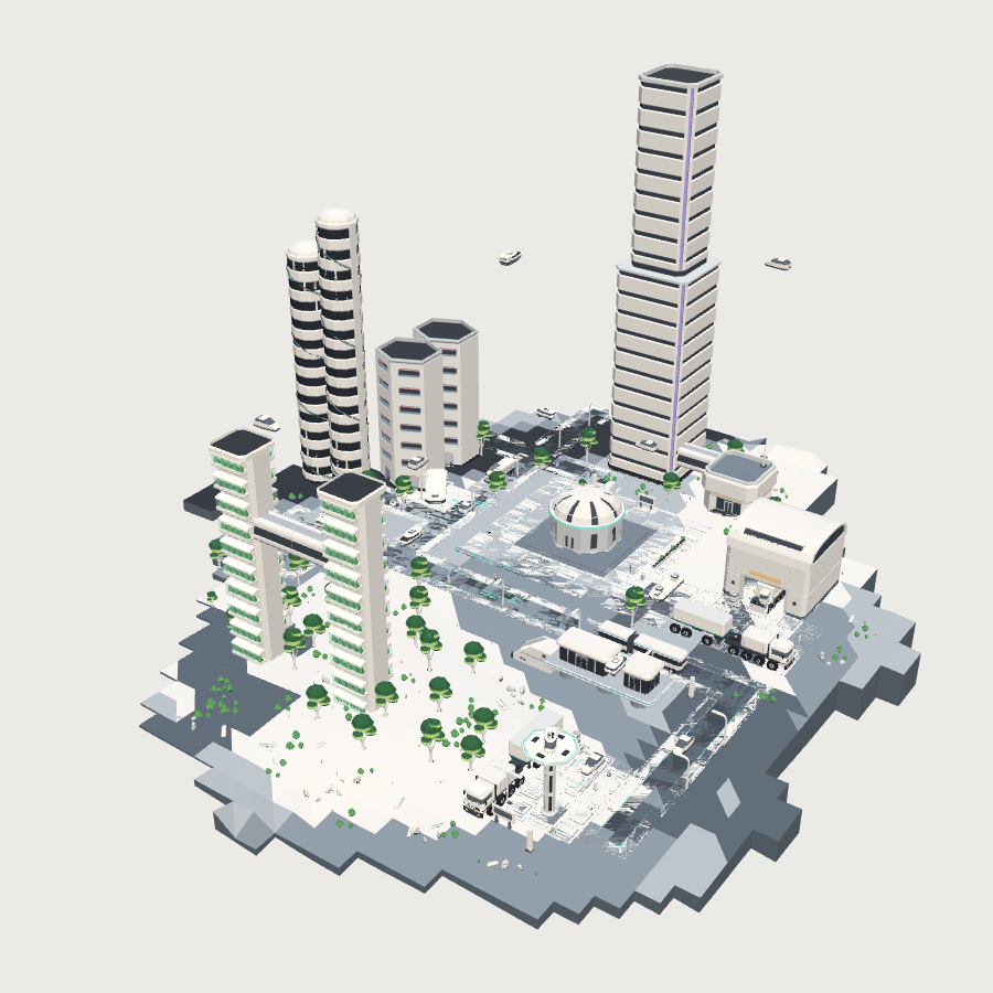 Chrome Arcology Transit kit low-poly 3D kit