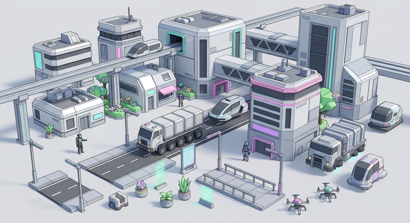 Chrome Arcology Transit kit low-poly 3D kit