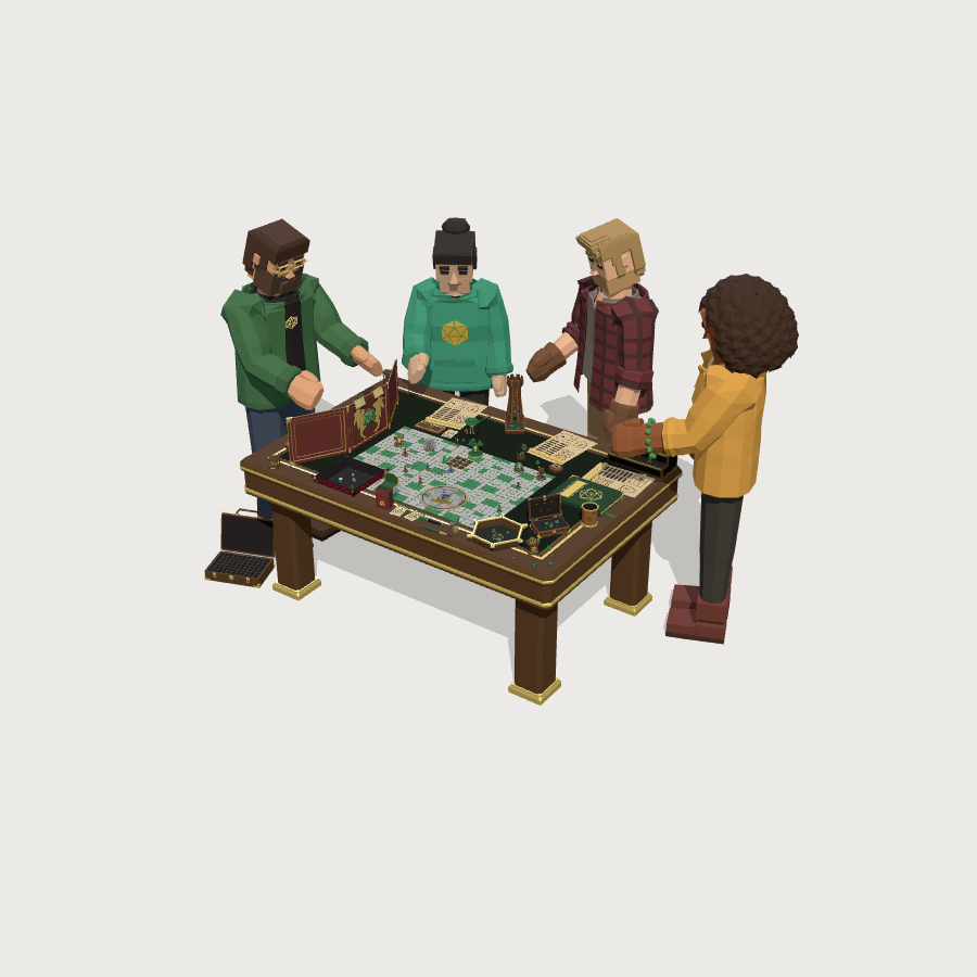 Emerald Gilded Runes kit low-poly 3D kit