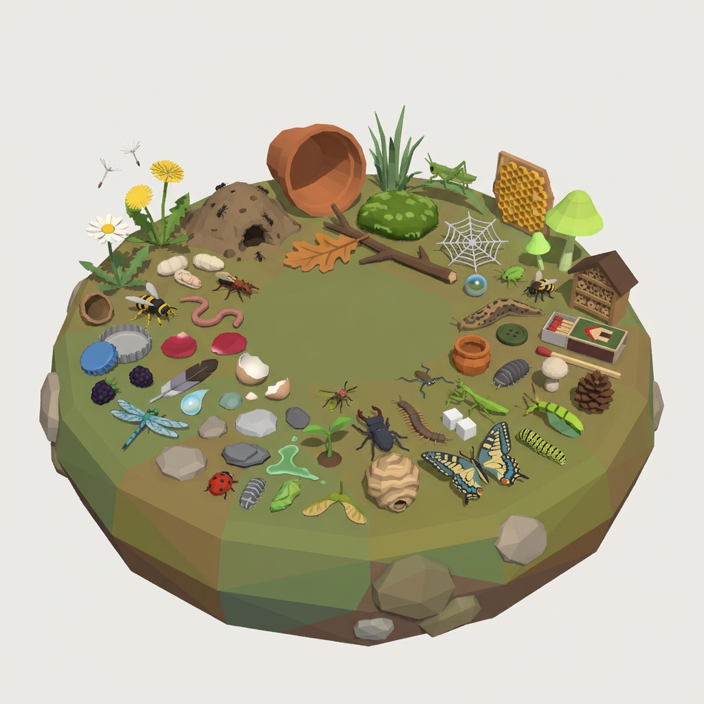 Insect World kit low-poly 3D kit