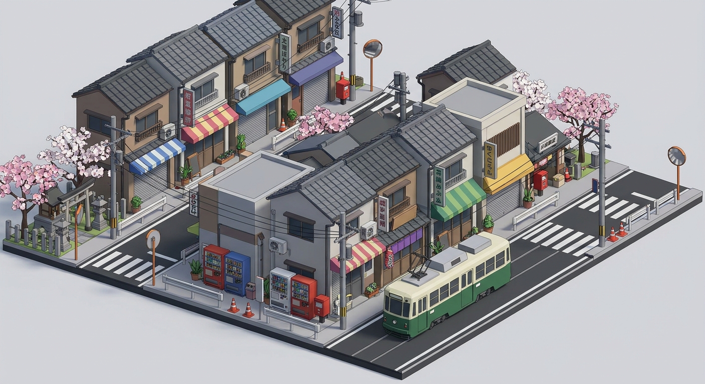 Little Tokyo kit low-poly 3D kit