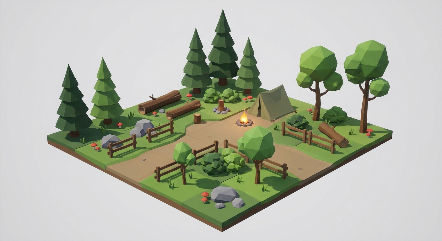 Nature & Forest Kit low-poly 3D kit