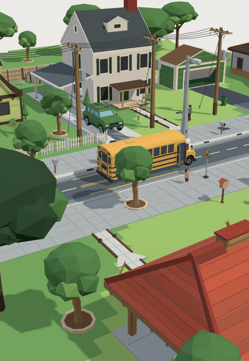 Neighborhood Pathways kit low-poly 3D kit