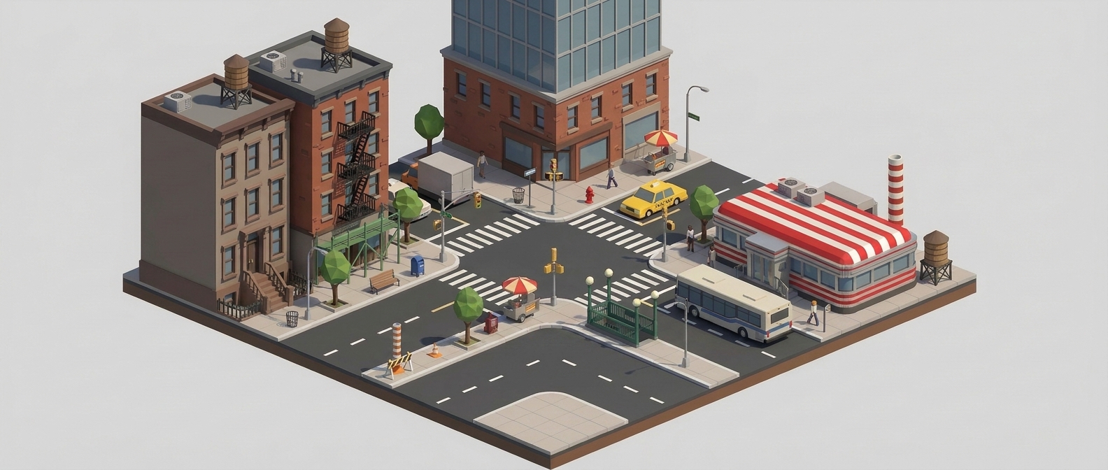 New York City Kit low-poly 3D kit