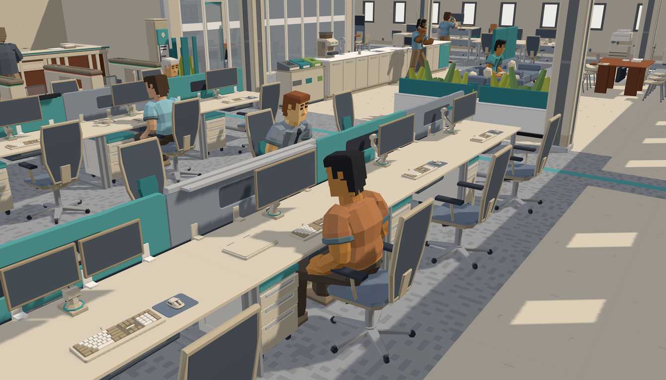 Office low-poly 3D kit