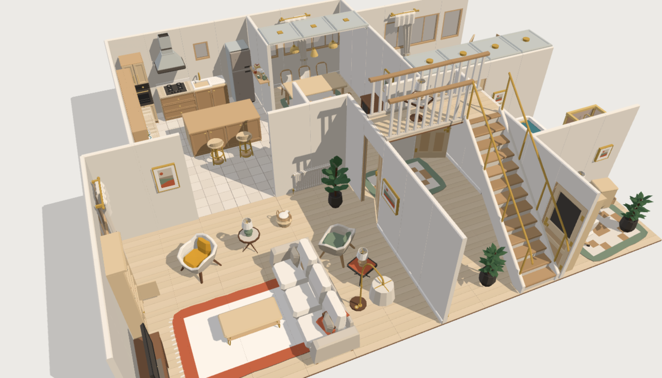 Open Plan low-poly 3D kit