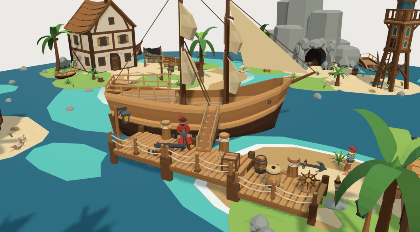 Pirate Cove kit low-poly 3D kit