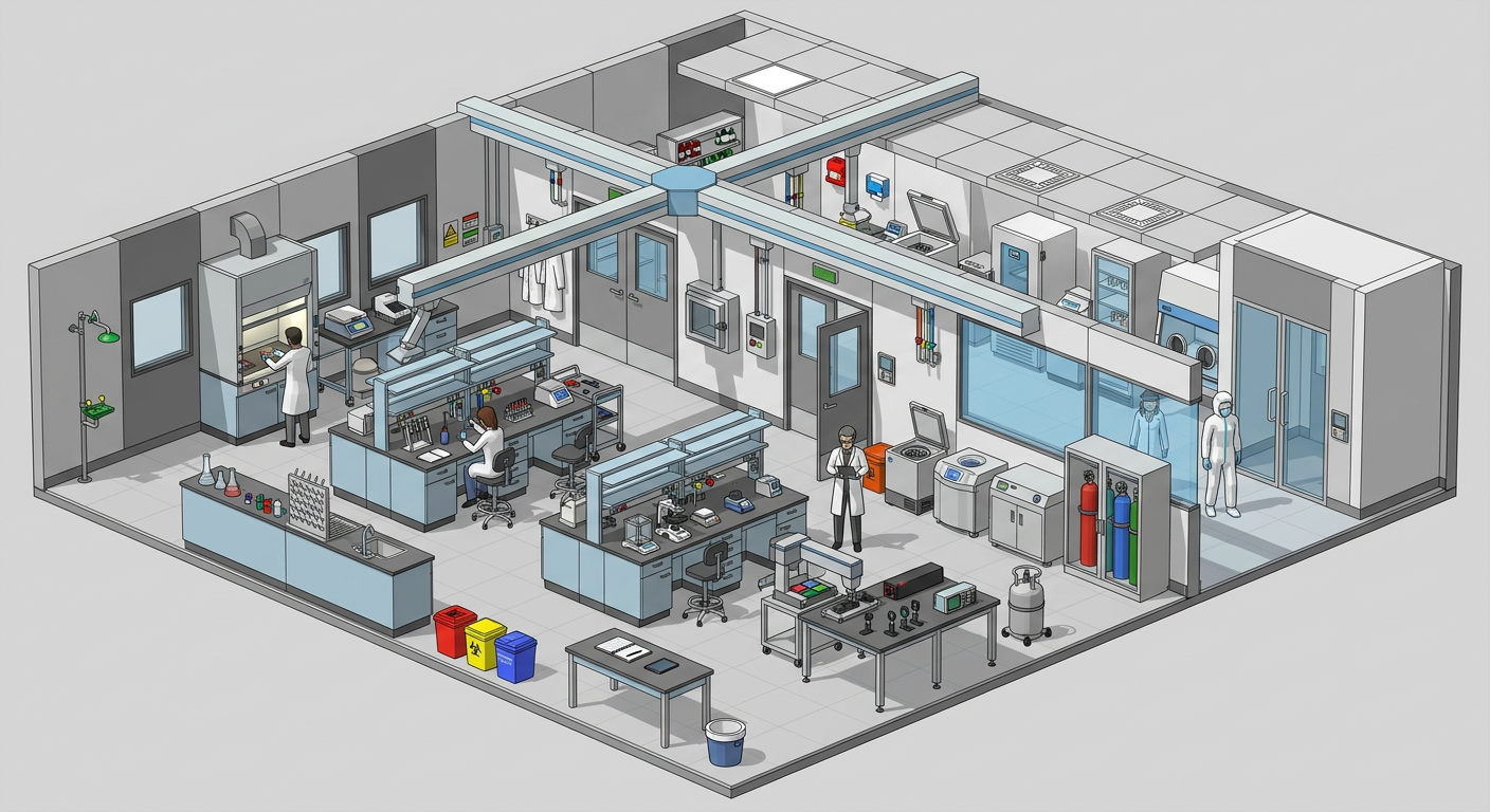 Research Lab low-poly 3D kit